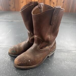 Red Wing 2214 Pecos Steel Toe Pull On Work Boots Mens 7.5 D Western Work Wear